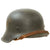 Original German WWII M42 Luftwaffe Former Single Decal Textured Paint Helmet with 56cm Liner & Chinstrap - Size 64 Shell Original Items