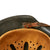 Original German WWII M42 Luftwaffe Former Single Decal Textured Paint Helmet with 56cm Liner & Chinstrap - Size 64 Shell Original Items