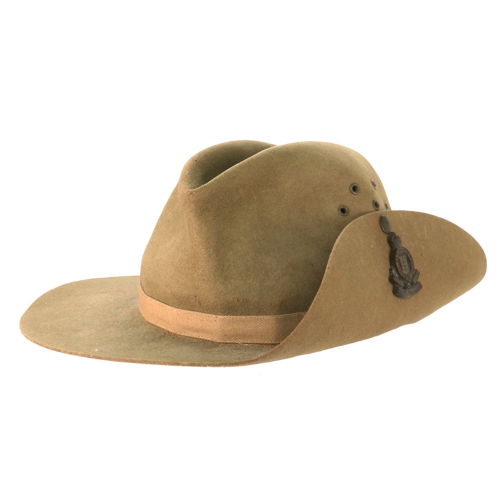 Original Rare British WWII 1943 Dated Royal Army Ordnance Corps Tropical Slouch Bush Hat by Hall & Phillips Ltd. - Size 7 ¼ Original Items