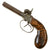 Original Victorian Era Belgian Double Barreled Percussion Pistol with Figured Wood Grip and Decorated Frame - Circa 1835 Original Items