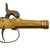 Original Victorian Era Belgian Brass Pocket Percussion Pistol with Ivory Grip - Circa 1835 Original Items