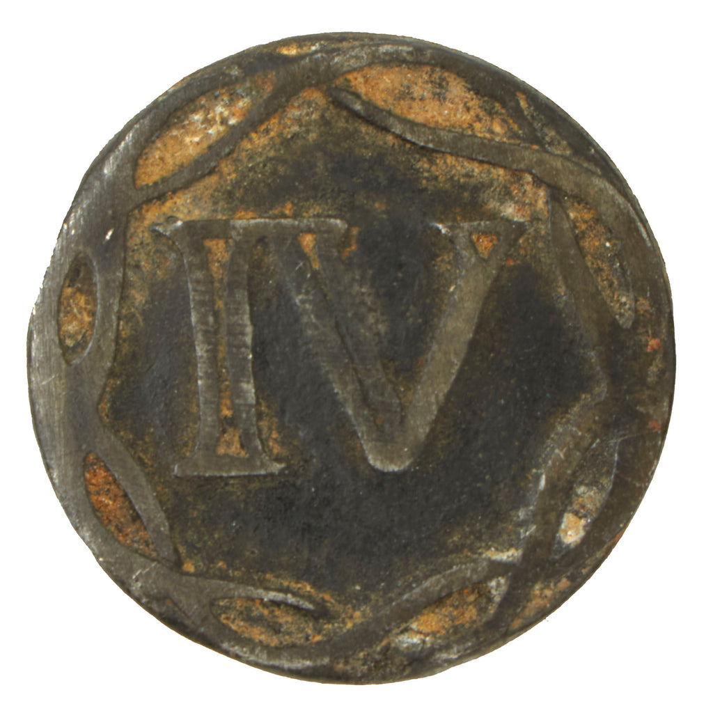 Original American Revolutionary War U.S. Loyalists “King’s American Regiment” 4th Regiment of Foot Coat Button - Unit of American Loyalists Under British Command Original Items