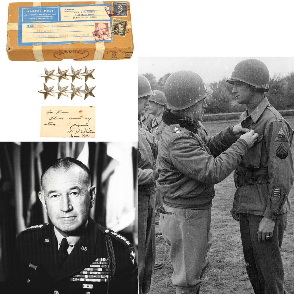 Original U.S. WWII “Mr. Armor” General Isaac D. White General’s Stars in Original Shipping Box Original Items