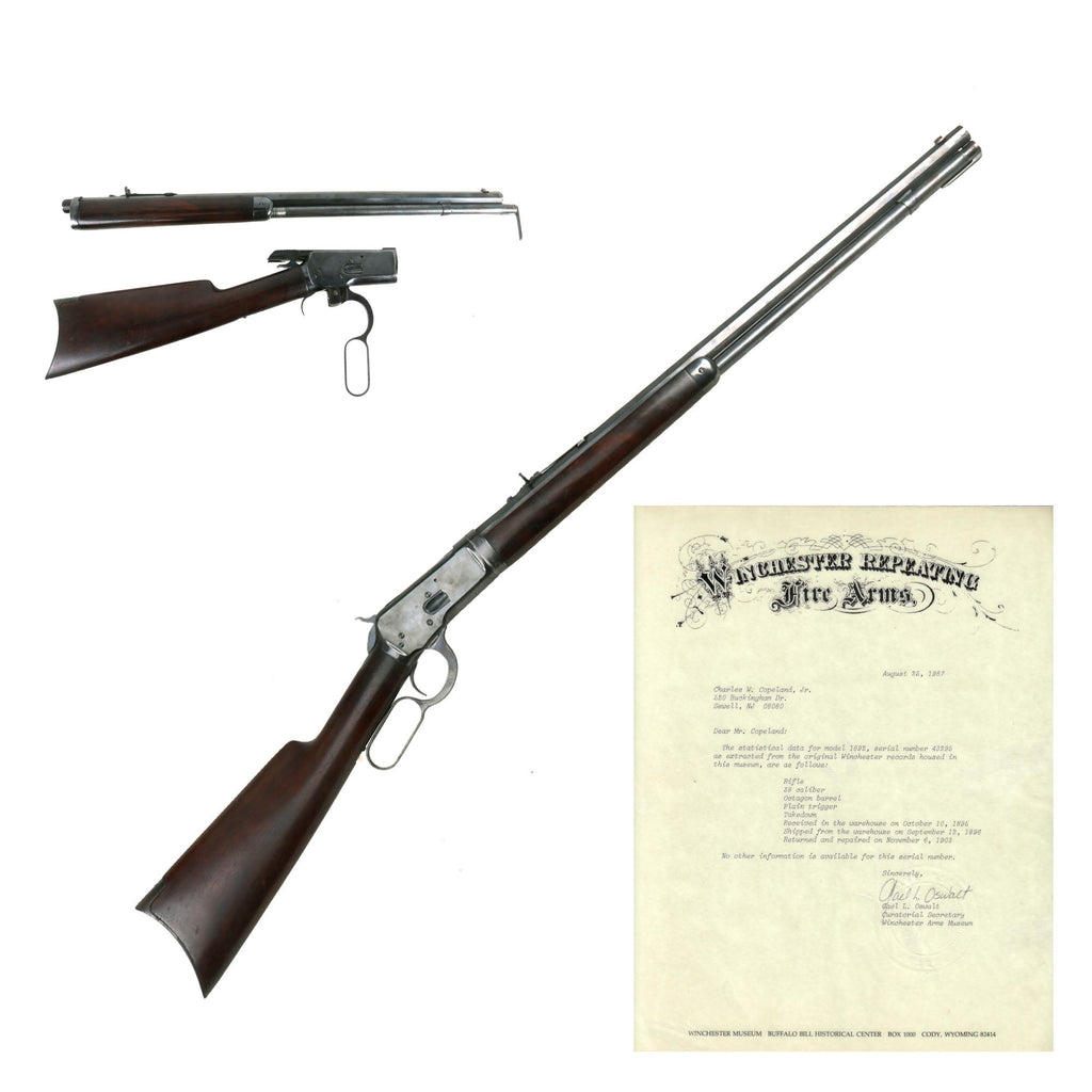 Original Rare U.S. Winchester Model 1892 .38-40 Takedown Repeating Rifle with Octagonal Barrel made in 1894 with Factory Letter - Serial 43295 Original Items