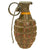 Original U.S. WWII Inert MkII Pineapple Grenade with Yellow Ring & M10A2 Fuze Original Items