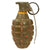Original U.S. WWII Inert MkII Pineapple Grenade with Yellow Ring & M10A2 Fuze Original Items