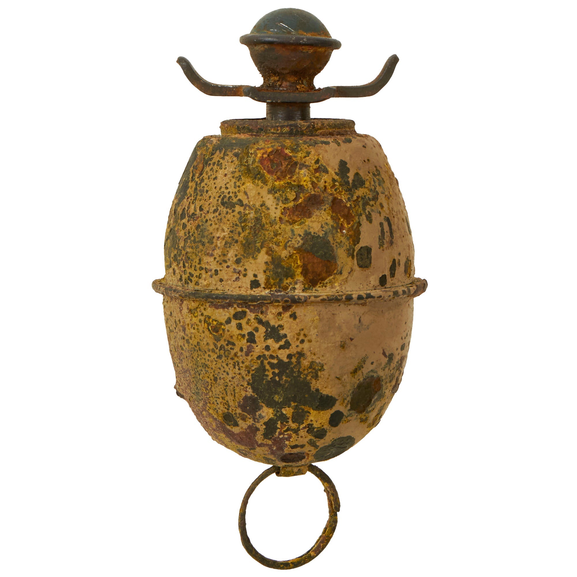 EMP サンセベリア Yard Pi Rune / SA389 WW2 Original German Model 39 Inert Egg Hand Grenade with Fuze