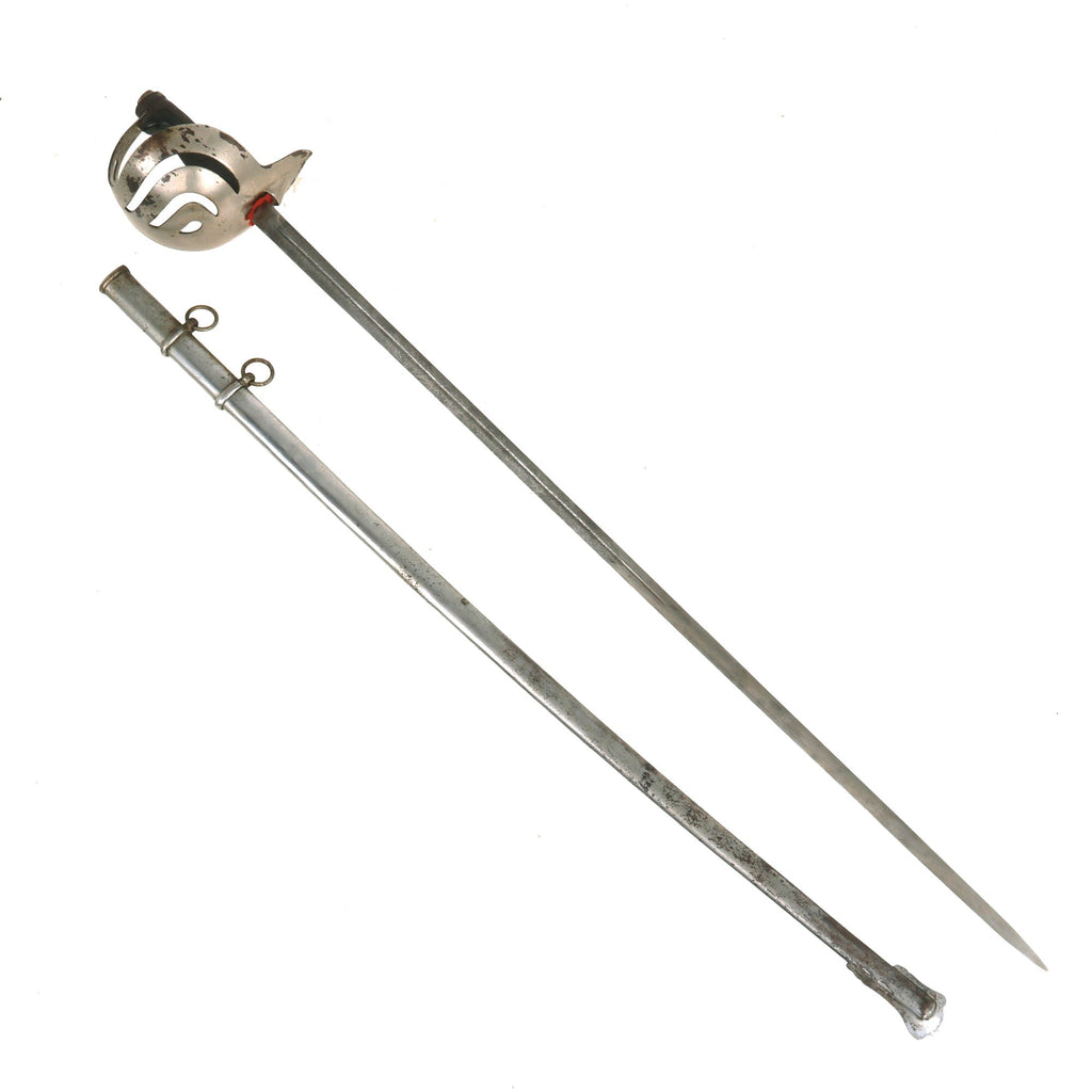 Original Italian WWI Model 1909 Officer’s Double-Etched Sword With Steel Scabbard Original Items