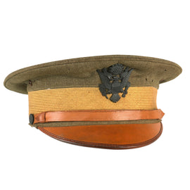 Original U.S. WWI Model 1910 Wool Officer’s Peaked Visor Cap - Approximate Size 6