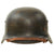 Original German WWII Luftwaffe M35 “Droop-Tail” Former Double Decal Helmet with 56cm Liner & Chinstrap - marked ET64 Original Items