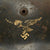Original German WWII Luftwaffe M35 “Droop-Tail” Former Double Decal Helmet with 56cm Liner & Chinstrap - marked ET64 Original Items