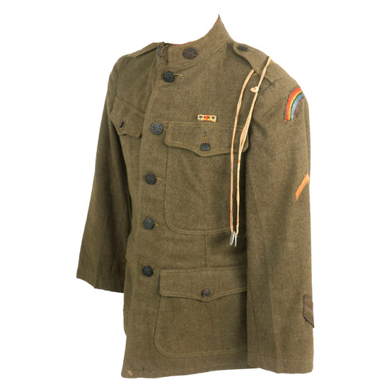 Original U.S. WWI Identified 42nd Division Uniform and Dog Tags - 166th Infantry Regiment Original Items