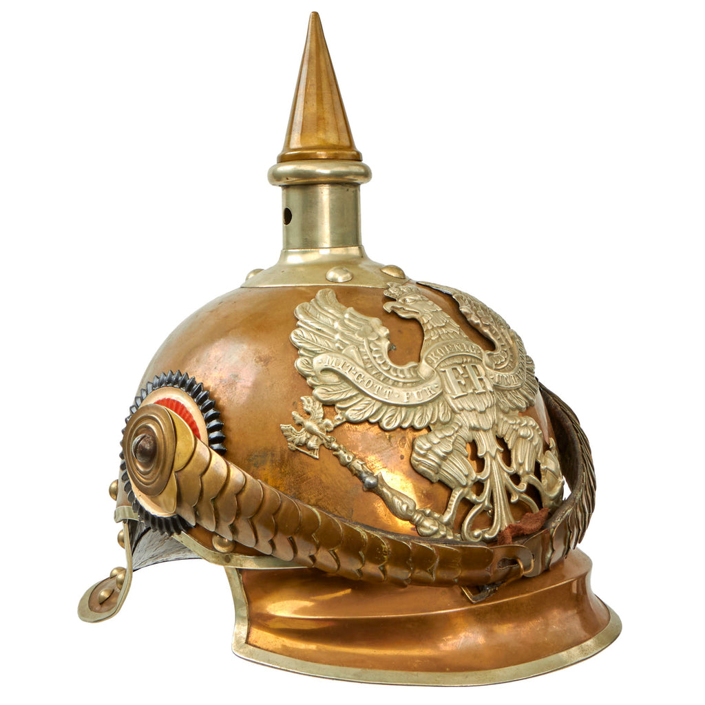 Original German Pre-WWI M1862/67 Kurassier Line Regiments Lobster Tail Pickelhaube Spiked Helmet Original Items