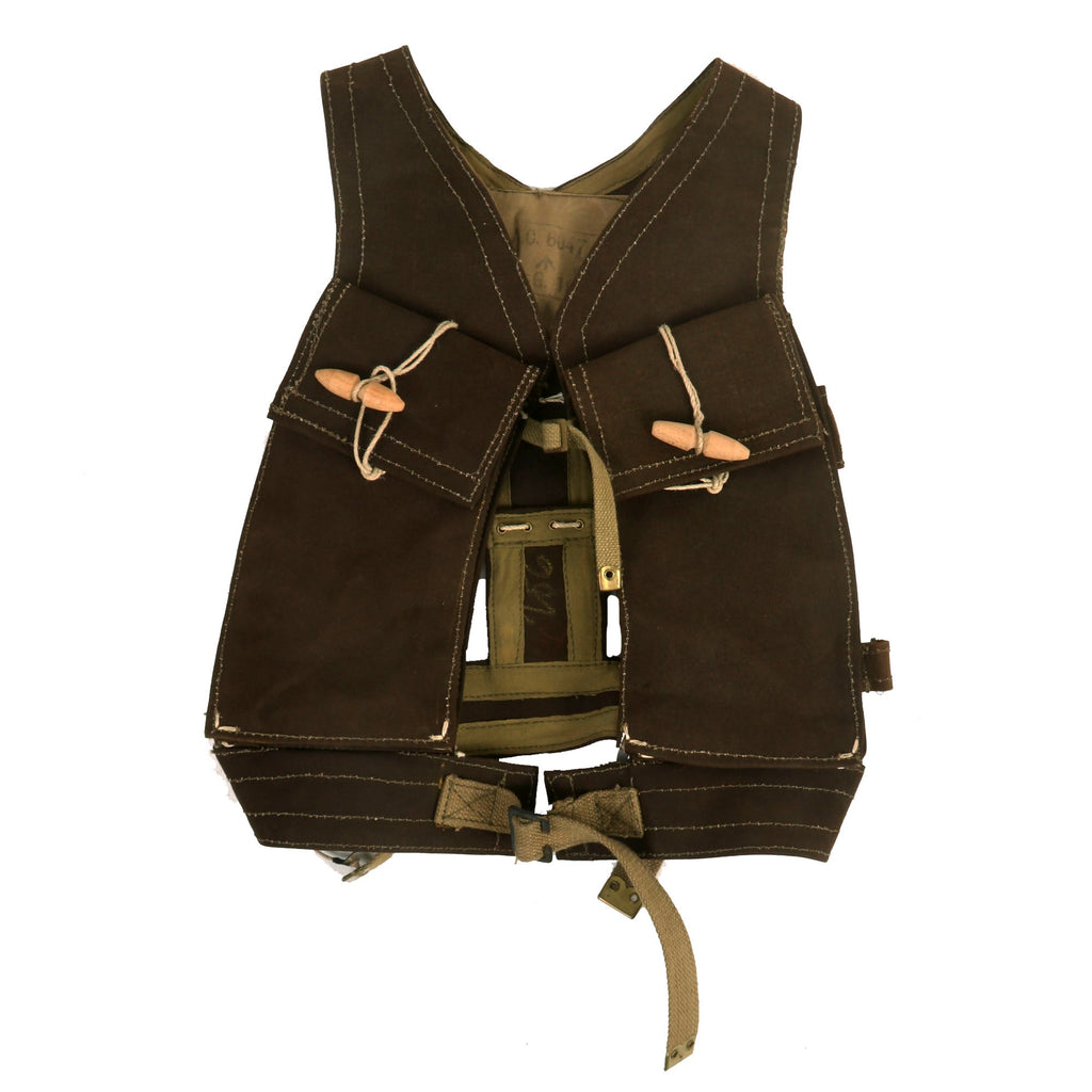 Original Rare British WWII Unissued Bren LMG Skeleton Assault Jerkin Vest by W.&G. - dated 1945 Original Items