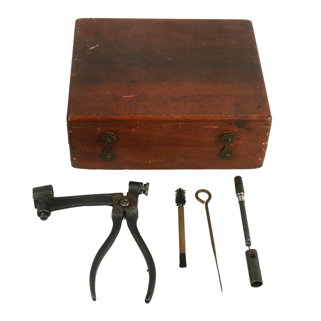 Original U.S. Pre-WWI Frankford Arsenal Decapping & Cleaning Tool Set For Small Arms in Original Chest Original Items