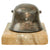 Original German WWII Army Heer Transitional M18 Double Decal Miniature Helmet Desk Ornament on Marble Base - dated 1939 Original Items