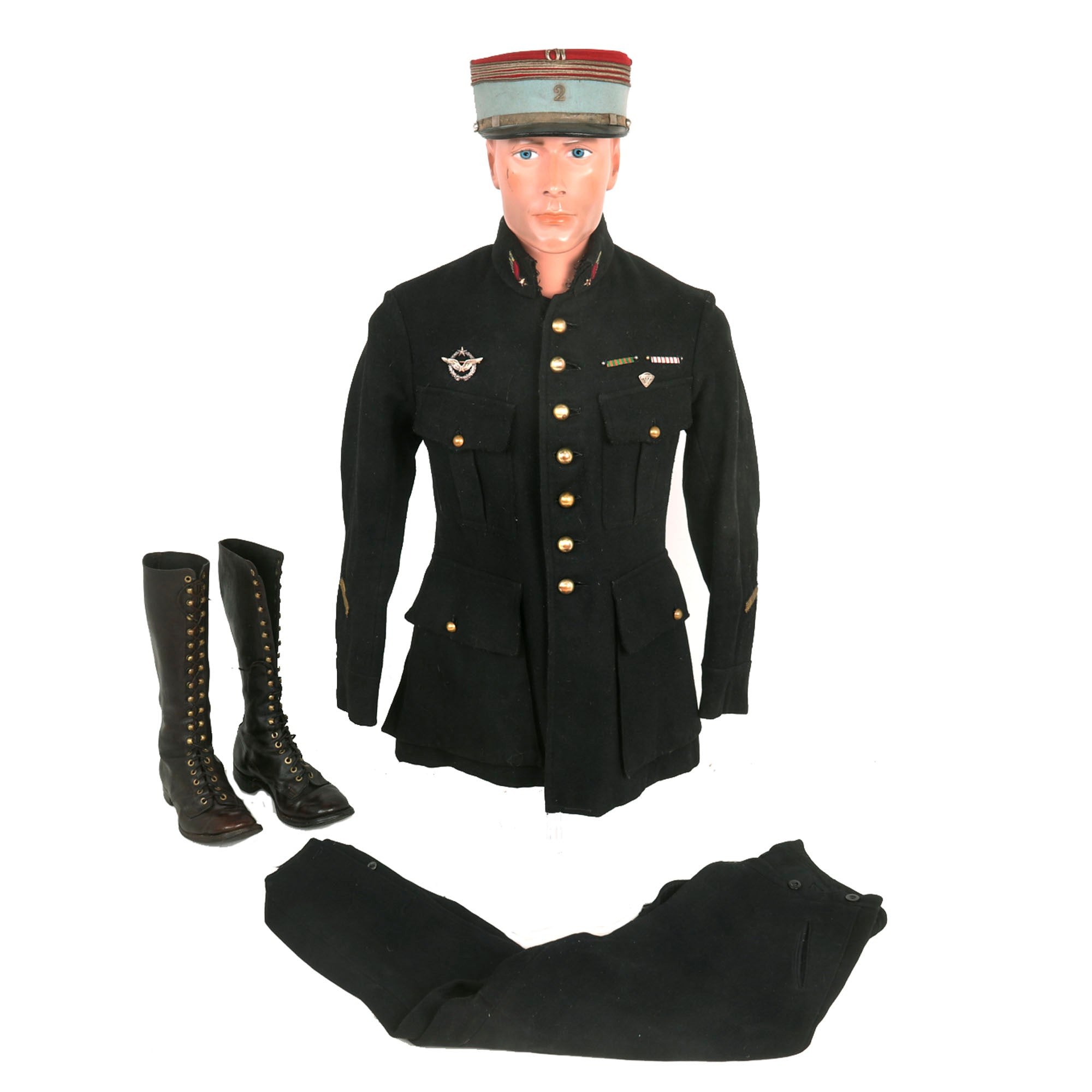 Original French WWI 2nd Hussars Pilot Air Service Officer Uniform Set International Military Antiques Original French WWI 2nd Hussars Pilot Air Service Officer Uniform Set International Military Antiques