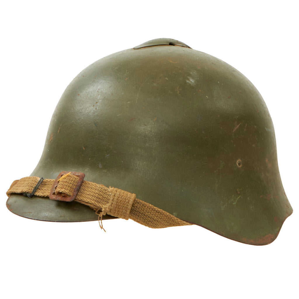 Original WWII Soviet Union M36 Soviet SSh-36 "Gladiator" Steel Combat Helmet Shell with Web Chinstrap Original Items