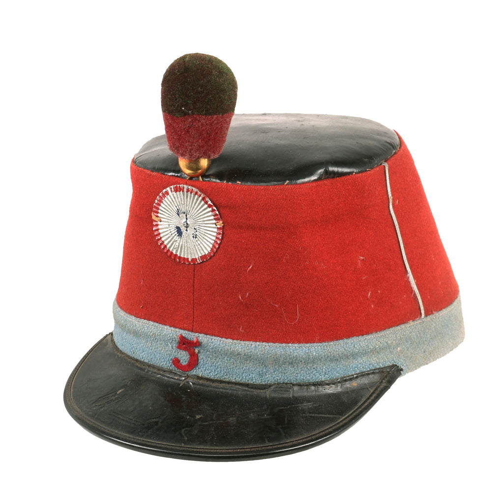 Original French Franco Prussian War Era 2nd Empire Pattern 1852 5th Regiment Shako Képi Original Items