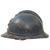 Original French WWI Model 1915 Adrian Helmet in Horizon Blue with Artillery RF Badge and 2nd Pattern Liner - Complete Original Items