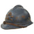 Original French WWI Model 1915 Adrian Helmet in Horizon Blue with Artillery RF Badge and 2nd Pattern Liner - Complete Original Items