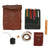 Original German Pre-WWII USGI Used Private Purchase Brown Leather Map Case with U.S. Army Officers Notebook & More Original Items