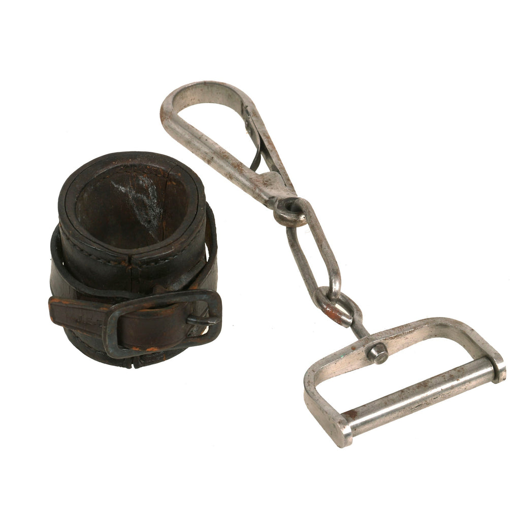 Original U.S. Civil War Cavalry Carbine Sling Belt Swivel and Leather Socket “Thimble” Original Items