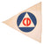 Original U.S. WWII Era Civil Defense Pennant Flag - 16 ¼ x 16 ¼”