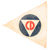 Original U.S. WWII Era Civil Defense Pennant Flag - 16 ¼ x 16 ¼”