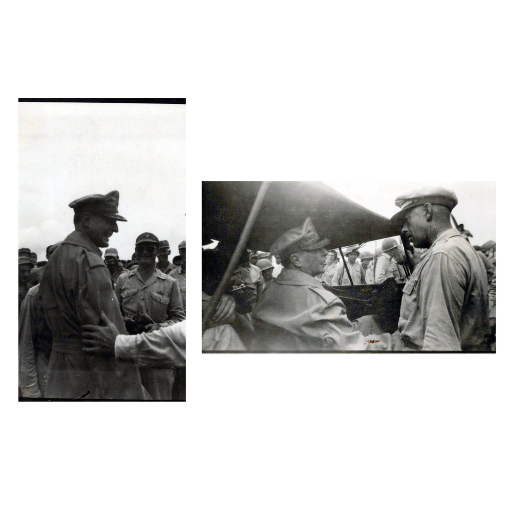 Original U.S. WWII Unpublished 4 ½” x 2 ½” Photographs of General Douglas MacArthur - 2 Items Original Items