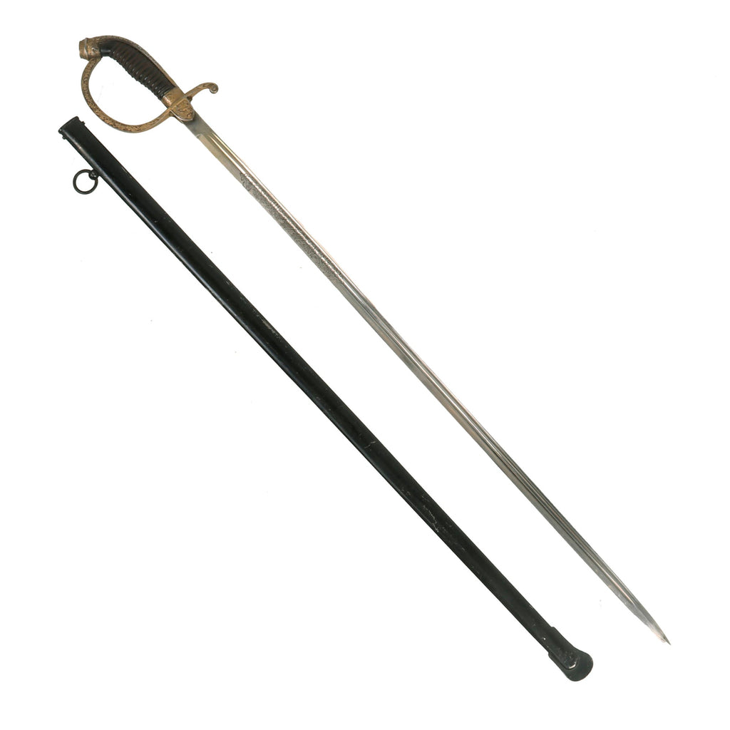 Original Imperial German WWI Royal Bavarian Double Etched Officer Sword by Carl Eickhorn with Scabbard Original Items