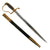 Original Imperial German WWI Brass Fit Era Hanger or Short Hunting Sword by Hast & Uhthoff with Scabbard Original Items