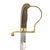 Original Imperial German WWI Brass Fit Era Hanger or Short Hunting Sword by Hast & Uhthoff with Scabbard Original Items