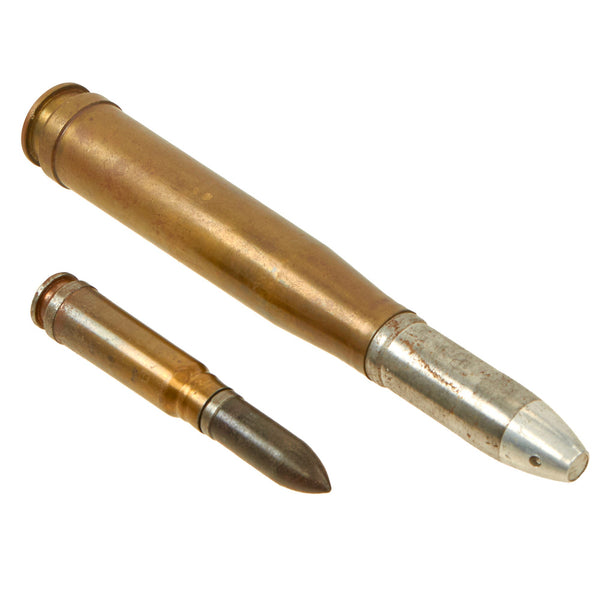 Original German WWII Inert Pair of Artillery Rounds - 20x138 & 13mm AP ...