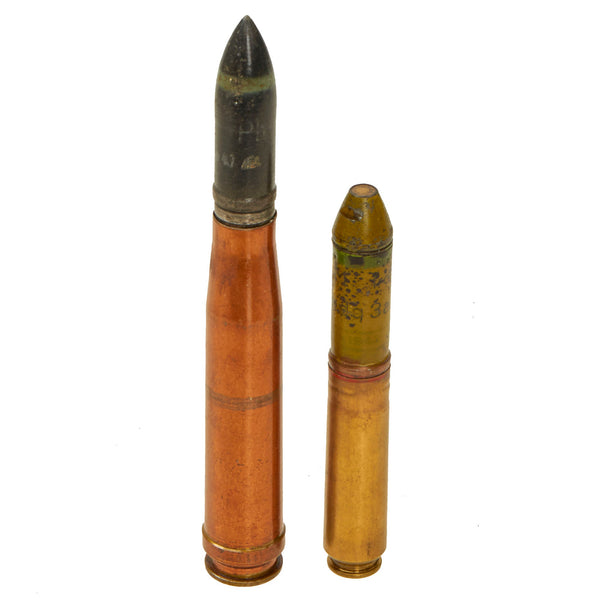 Original German WWII Inert Pair of Artillery Rounds - 20x138 & 20x80 ...