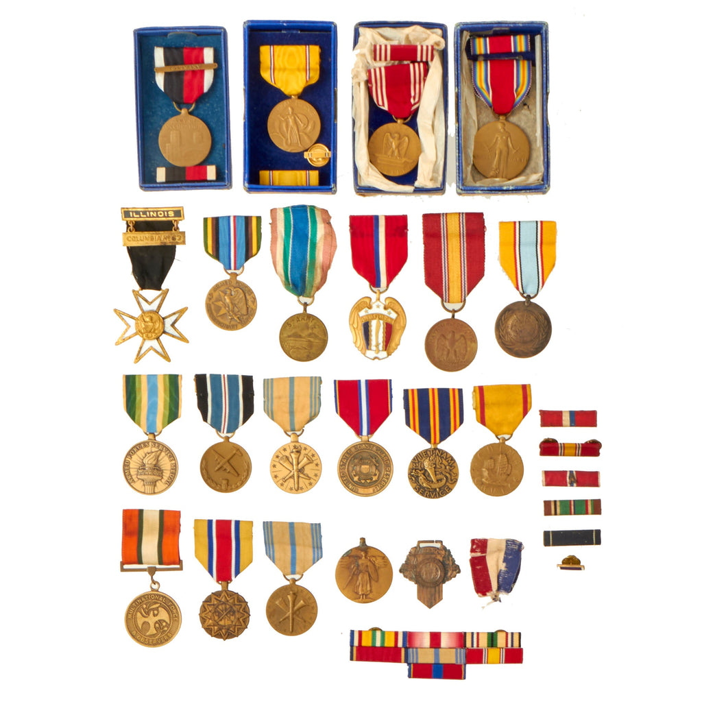 Original U.S. WWI WWII To Present Era Military Medal Lot - 28 Pieces Total Original Items