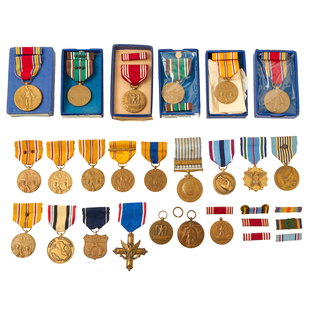 Original U.S. WWI WWII To Global War on Terror Era Military Medal Lot - 29 Pieces Total Original Items