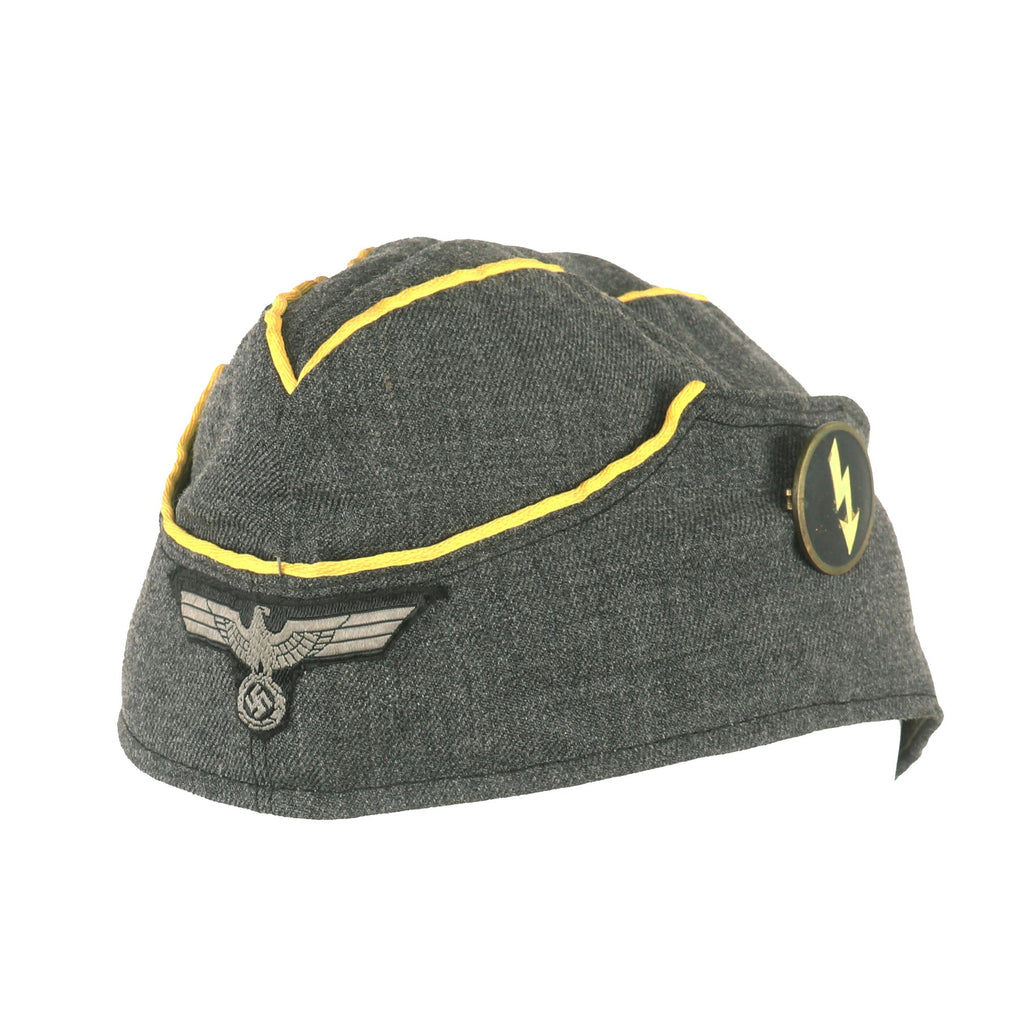 Original German WWII Heer Army Wehrmachthelferin Female Auxiliary Signals M38 Overseas Cap with Trade Pin - Size 55cm Original Items