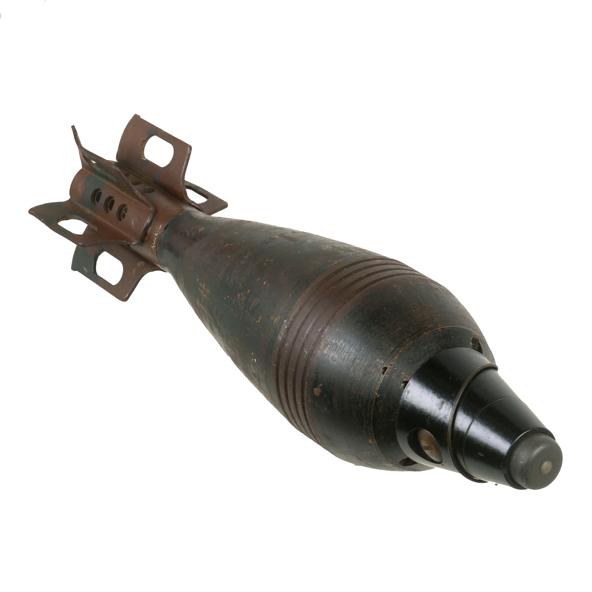 Pd Fuze Original U.S. WWII INERT 81mm M43A1 HE Mortar Round with M52 PD Fuze ...