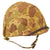 Original U.S. WWII USMC M1 Helmet Complete with Westinghouse Liner and 2nd Pattern USMC Camouflage “Frogskin” Cover - Untouched Original Items