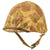 Original U.S. WWII USMC M1 Helmet Complete with Westinghouse Liner and 2nd Pattern USMC Camouflage “Frogskin” Cover - Untouched Original Items