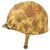 Original U.S. WWII USMC M1 Helmet Complete with Westinghouse Liner and 2nd Pattern USMC Camouflage “Frogskin” Cover - Untouched Original Items