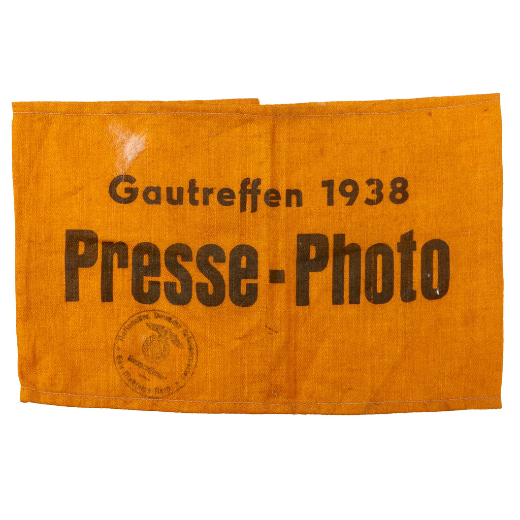 Original German WWII Gau Westfalen-Nord 1938 District Meeting Press Photographer Armband Original Items