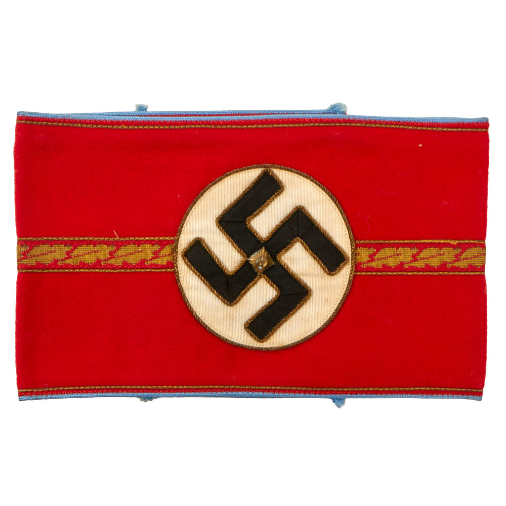Original German WWII NSDAP Local Group Cell Leader Armband with RZM Tag - Ortsgruppen Zellenleiter Original Items