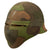 Original 1918 U.S. WWI Camouflage Painted Ford Motor Company Model 8 Experimental Helmet with Liner & Chinstrap Original Items