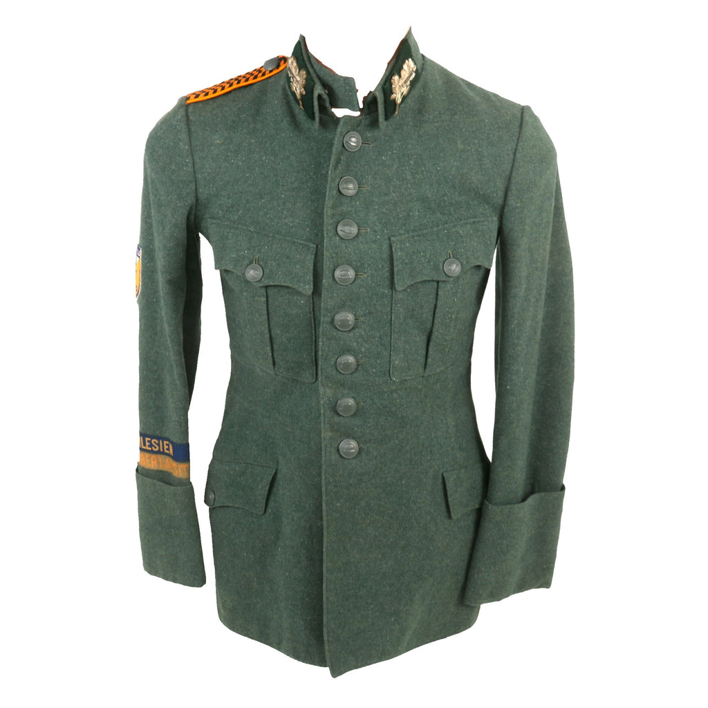 Original Weimar German L.V. Schlesien District Der Stahlhelmbund Uniform Tunic with Wehrsport Collar Devices & Cuff Titles - Gruppe Gilbweft Original Items