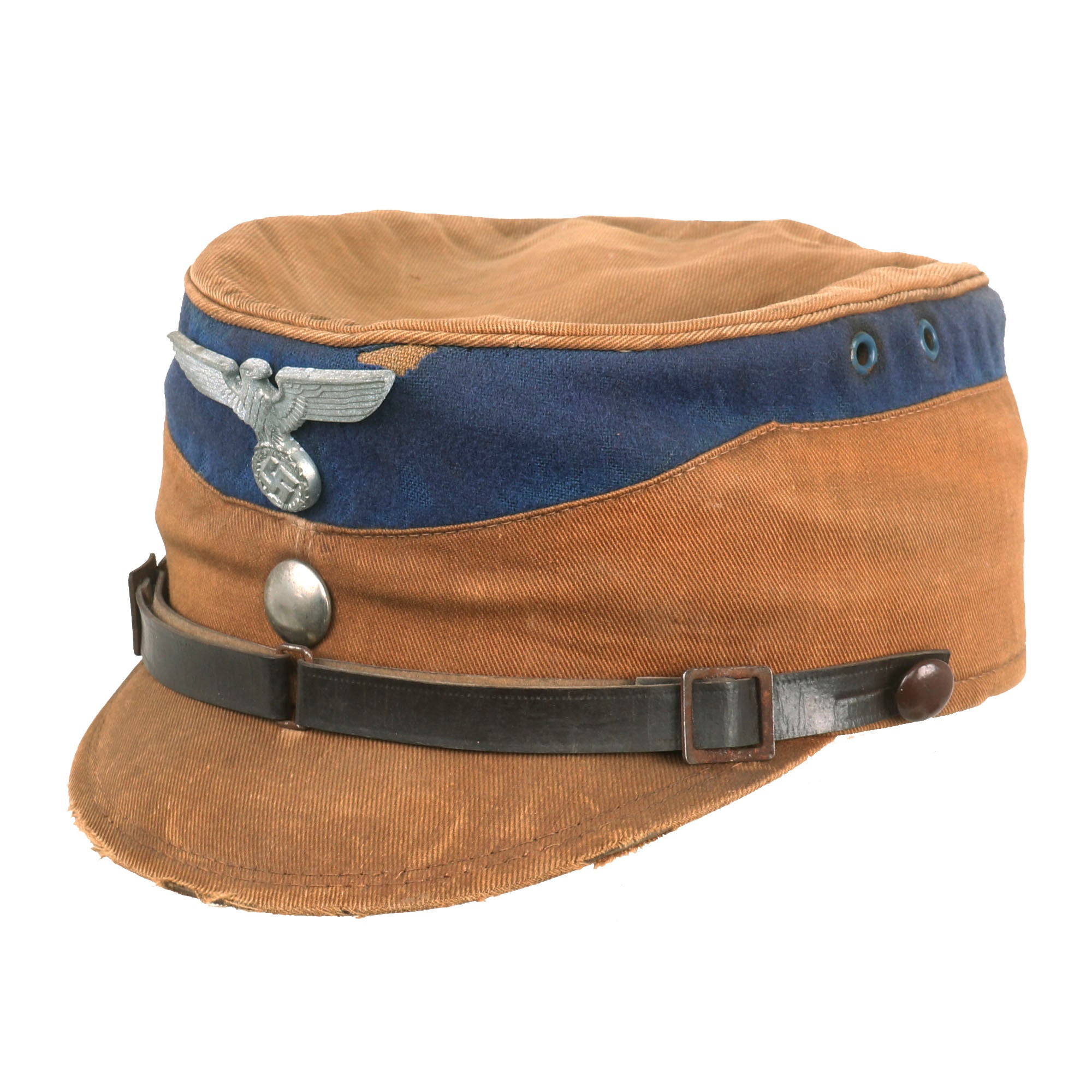 Original German WWII SA Stormtrooper Tan and Navy Blue Kepi from