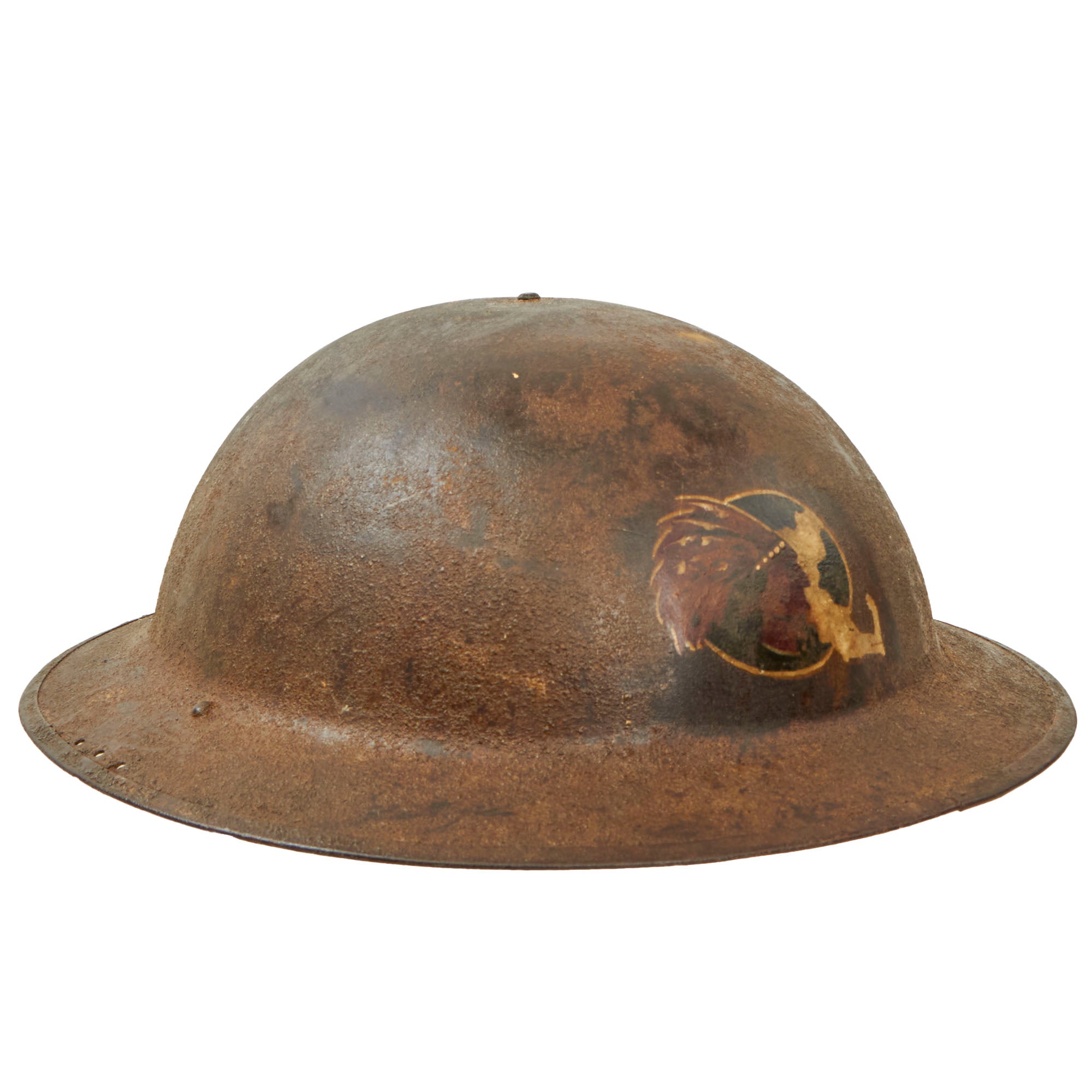 Original U.S. WWI M1917 Doughboy Helmet with Original Camouflage