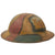 Original U.S. WWI Corps of Engineers Camouflage Painted British-Made Mk. I Camouflage Doughboy Helmet with Liner & Chinstrap Original Items