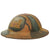 Original U.S. WWI Corps of Engineers Camouflage Painted British-Made Mk. I Camouflage Doughboy Helmet with Liner & Chinstrap Original Items